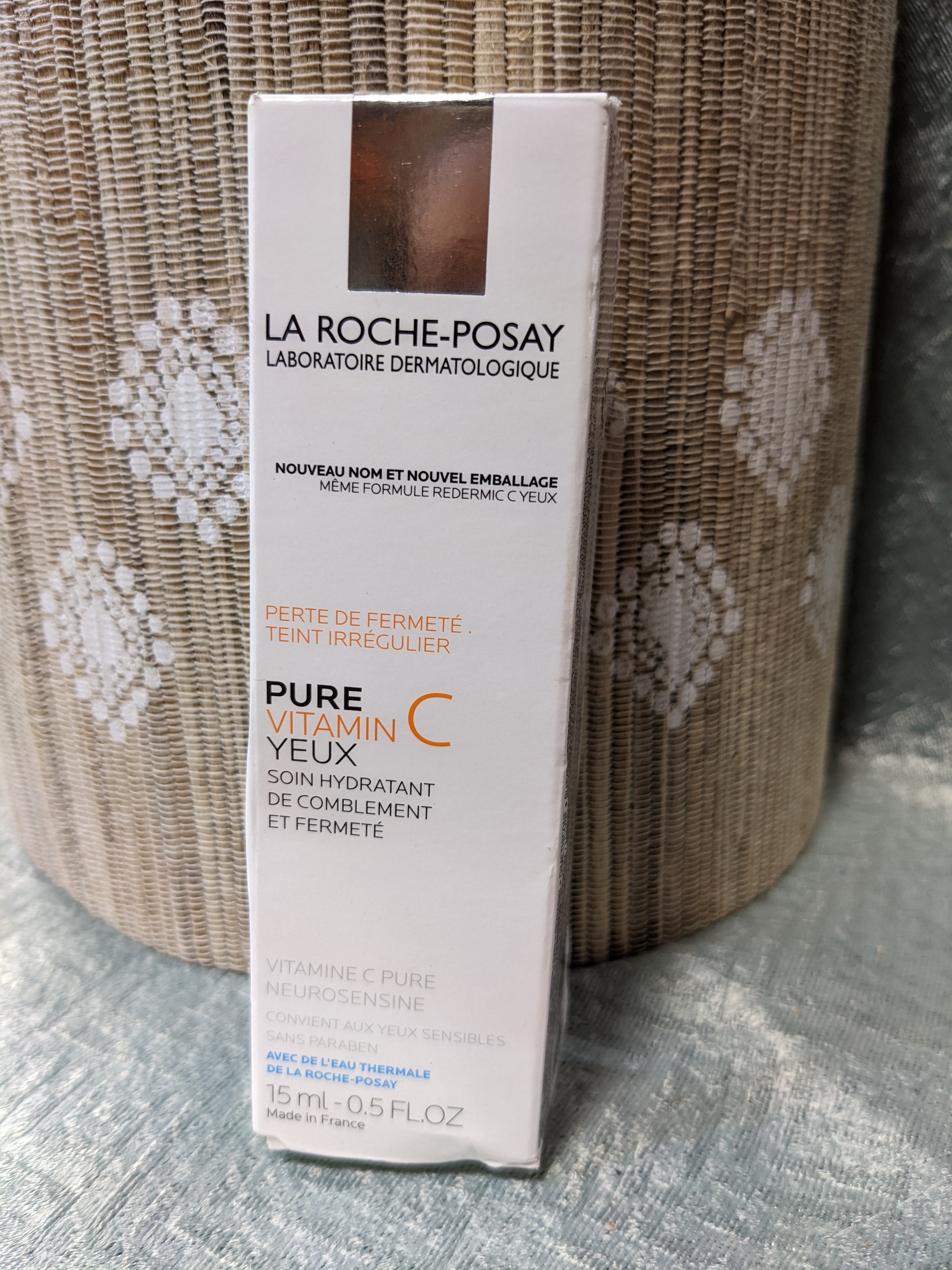 La Roche-Posay Redermic C Pure Vitamin C Eye Cream with Hyaluronic Acid to Reduce Wrinkles for Anti-Aging Effect, 0.5 Fl Oz (7569754685678)